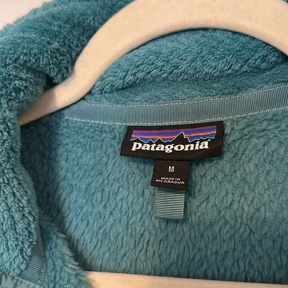 Patagonia Sherpa Fleece Synchilla Sweater M with Damaged Collar - Picture 2 of 7